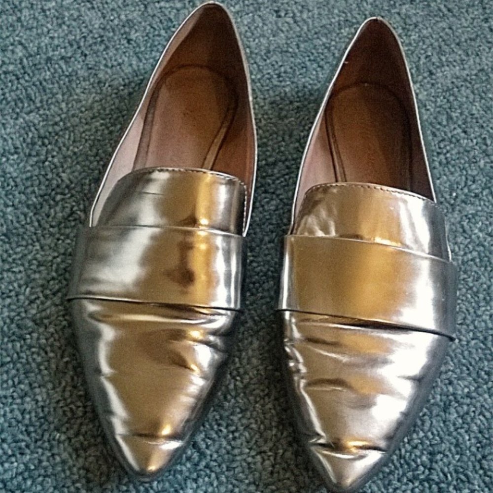 Madewell Gold Patent Leather Flats